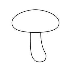 はっきりとした線で描かれたしいたけの線画