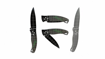 A professional isolated kitchen knife on a white background.