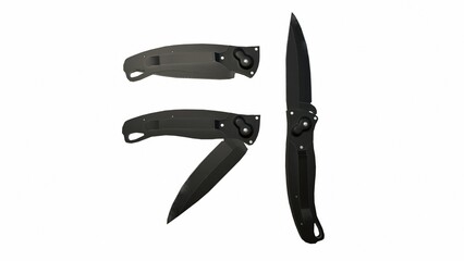 A professional isolated kitchen knife on a white background.