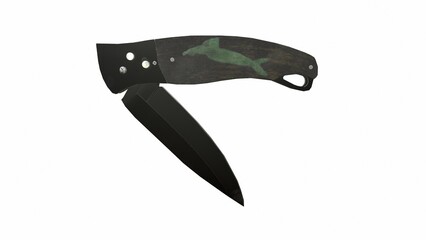 Obraz premium A professional isolated kitchen knife on a white background.