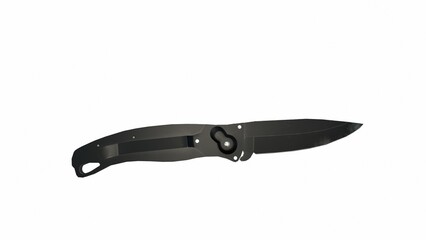 A professional isolated kitchen knife on a white background.