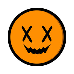 cartoon halloween emoticon smile
