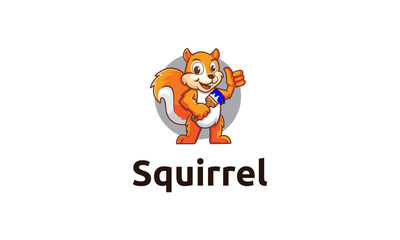 Squirrel Mascot Logo