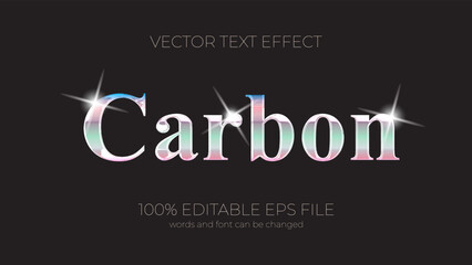 Carbon editable text effect style, EPS editable text effect