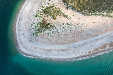 Straight Down View of the South End of Wrightsville Beach, NC