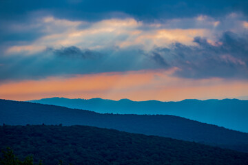 Fototapeta premium Blue Ridge mountains sunrise