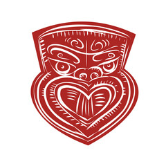 Maori Mask Etching