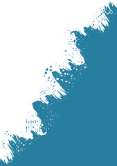 Obraz premium grunge texture dirty blue brush stroke illustration, abstract background template