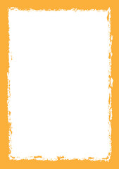 Abstract grunge texture yellow frame, crack border background template