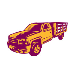 Pick-up Truck Woodcut