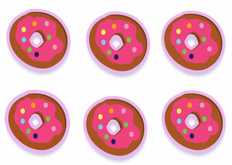 colorful donuts pattern