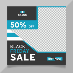 Black Friday sale social media post template