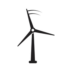 Wind energy icon design. Wind power icon template color editable. wind turbine symbol vector. isolated on white background