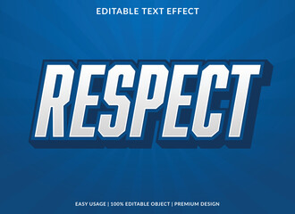respect editable text effect template use for business logo and brand