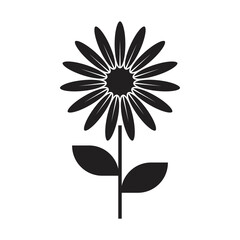 Daisy icon design. Daisy Camomile. Six chamomile silhouette shape icon line set. Cute round flower plant nature collection. Decoration element. Vector illustration