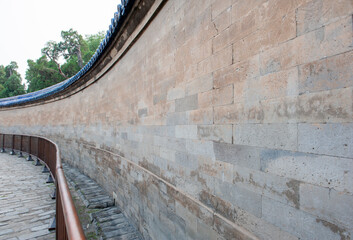 The Echo Wall of the Temple of Heaven in Beijing, China. The Temple of Heaven is a place of worship...