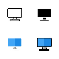 monitor vector icon, vector illustration style