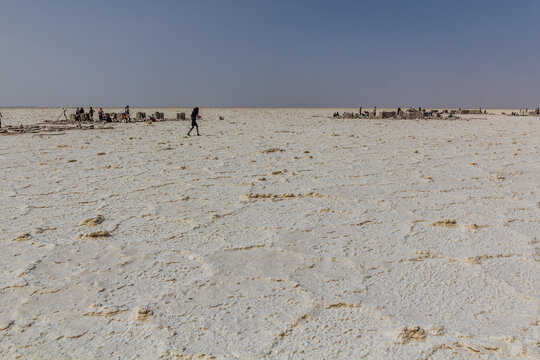 Salt mines in the Danakil depression, Ethiopia.