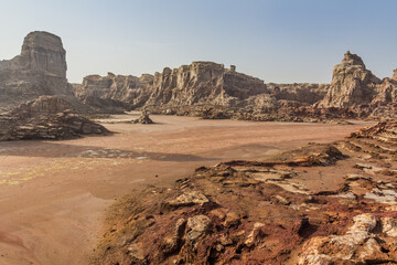 Formations of the salt canyon, Danakil depression, Ethiopia