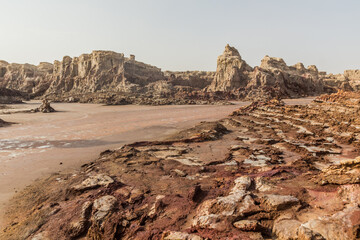 Formations of the salt canyon, Danakil depression, Ethiopia