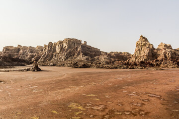 Formations of the salt canyon, Danakil depression, Ethiopia