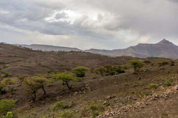 View of a landscape near Lalibela, Ethiopia