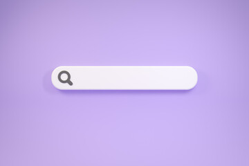 3d Rendering Minimal Modern Searching Bar Network On Purple Pastel Illustration Backgrounds