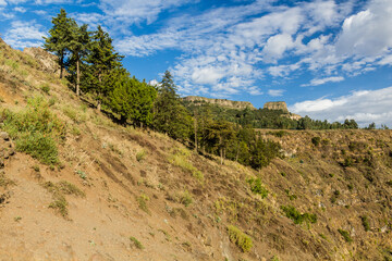 Fototapeta na wymiar View of mountains near Lalibela, Ethiopia