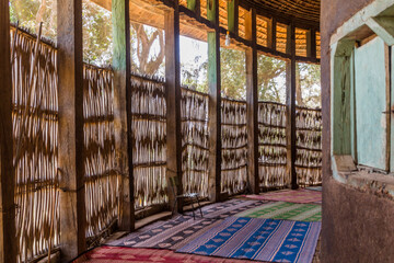 TANA, ETHIOPIA - APRIL 1, 2019: Ura Kidane Meret (Mihret) monastery at Zege peninsula in Tana lake, Ethiopia