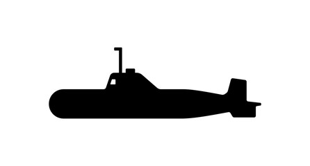 Submarine Icon or Submarine Vector Icon On White Background. The Military submarine icon. Simple illustration of military submarine vector icon for web. Flat vector submarine icon symbol sign - obrazy, fototapety, plakaty