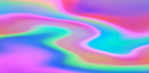 Abstract holographic background with fluid colorful stains and leaks. Trippy and psychedelic texture.