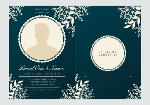 Funeral Card Template Design