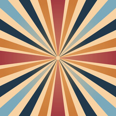Vintage sun retro banner background. Colorful vintage sunburst. Vector illustration.
