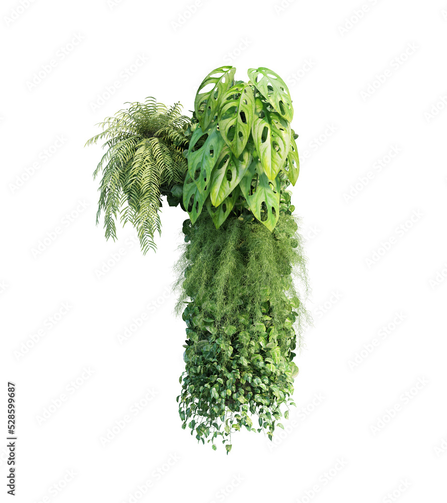 Poster 3d rendering of vertical garden number