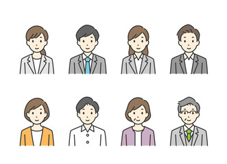 ビジネスパーソンのアイコンセット