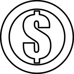 dollar vector icon illustration on white background..eps
