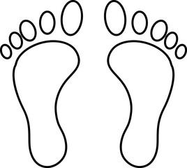 foot prints on white