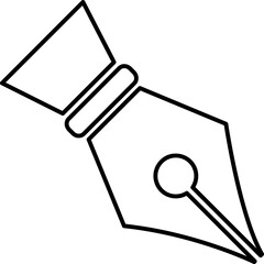 Fountain pen icon vector. Pen icon symbol. Simple design style on white background 1.eps