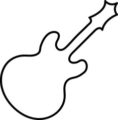 Guitar icon in trendy flat style isolated on background..eps