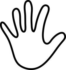Hand vector icon on eps 8 with a white background.eps