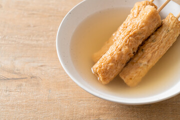 Odeng - Korean fish cake skewer in soup