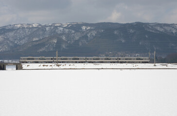Fototapeta premium 冬の近江今津 箱館山 滋賀県高島市今津町