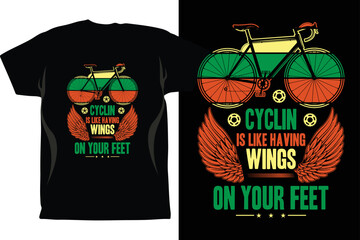 Cycling T-shirt Design Vector graphics. Unisex. Bicycle Riders. Bike Shirt. Funny Cycling T-Shirt. Gifts For Cyclist. Cycling Shirt. Fixed Gear Shirt