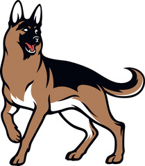 Illustration of German Shepherd Dog