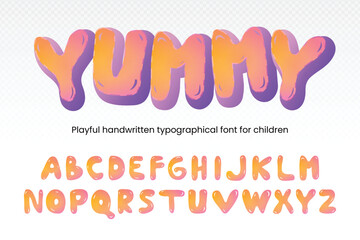 Yummy a Playful and Colorful Font For Kids