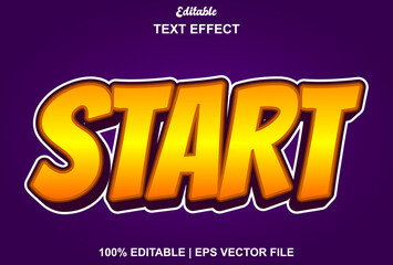 start text effect and editable
