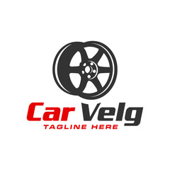 Naklejka premium car wheel sales logo design