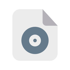 Disk File Icon with Flat Style