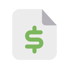 Finance Files Icon with Flat Style