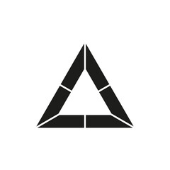 Fototapeta premium triangle icon. Shape background. Vector graphic design. Construction line logo. Vector illustration. Stock image. 